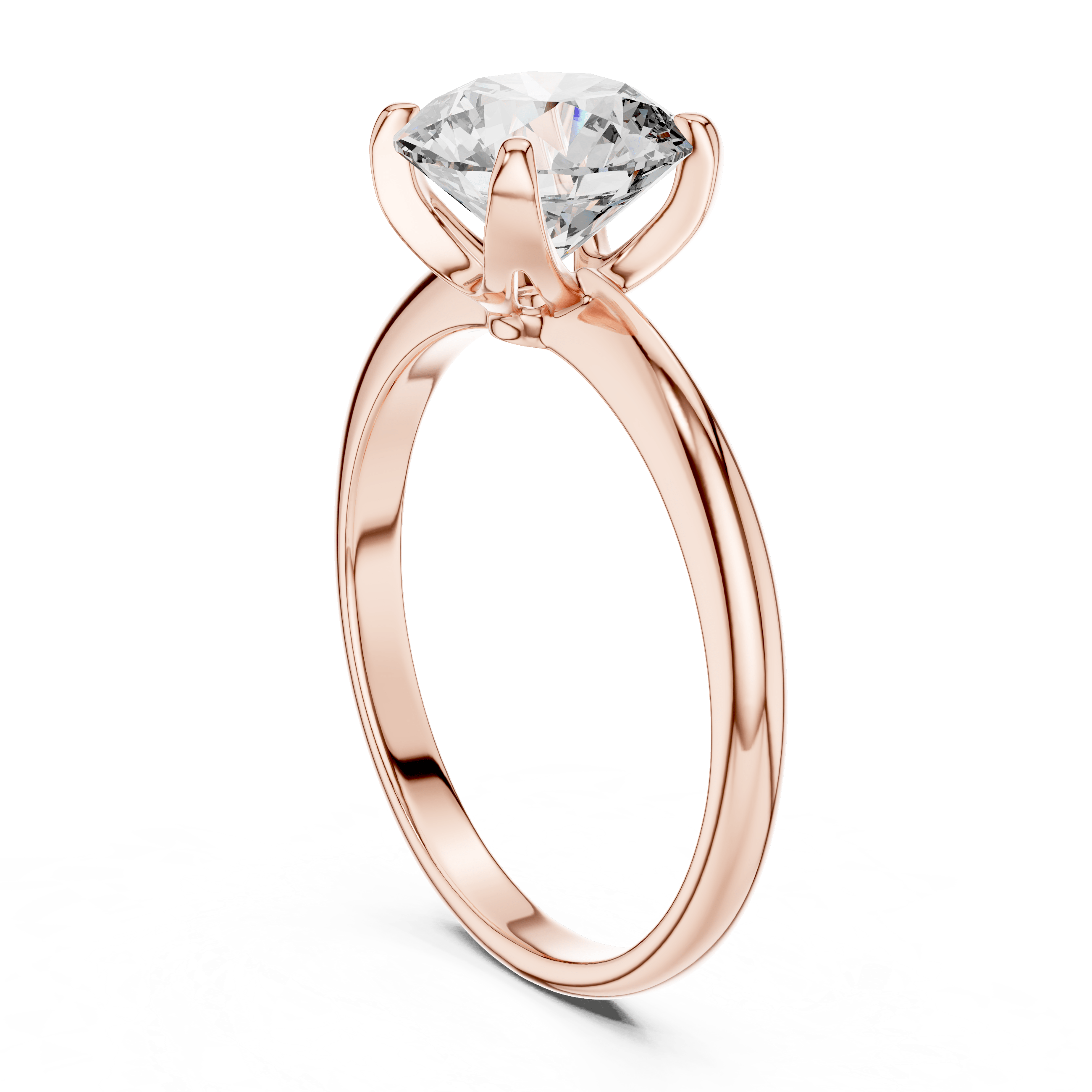 White gold engagement ring with large lab-grown diamond