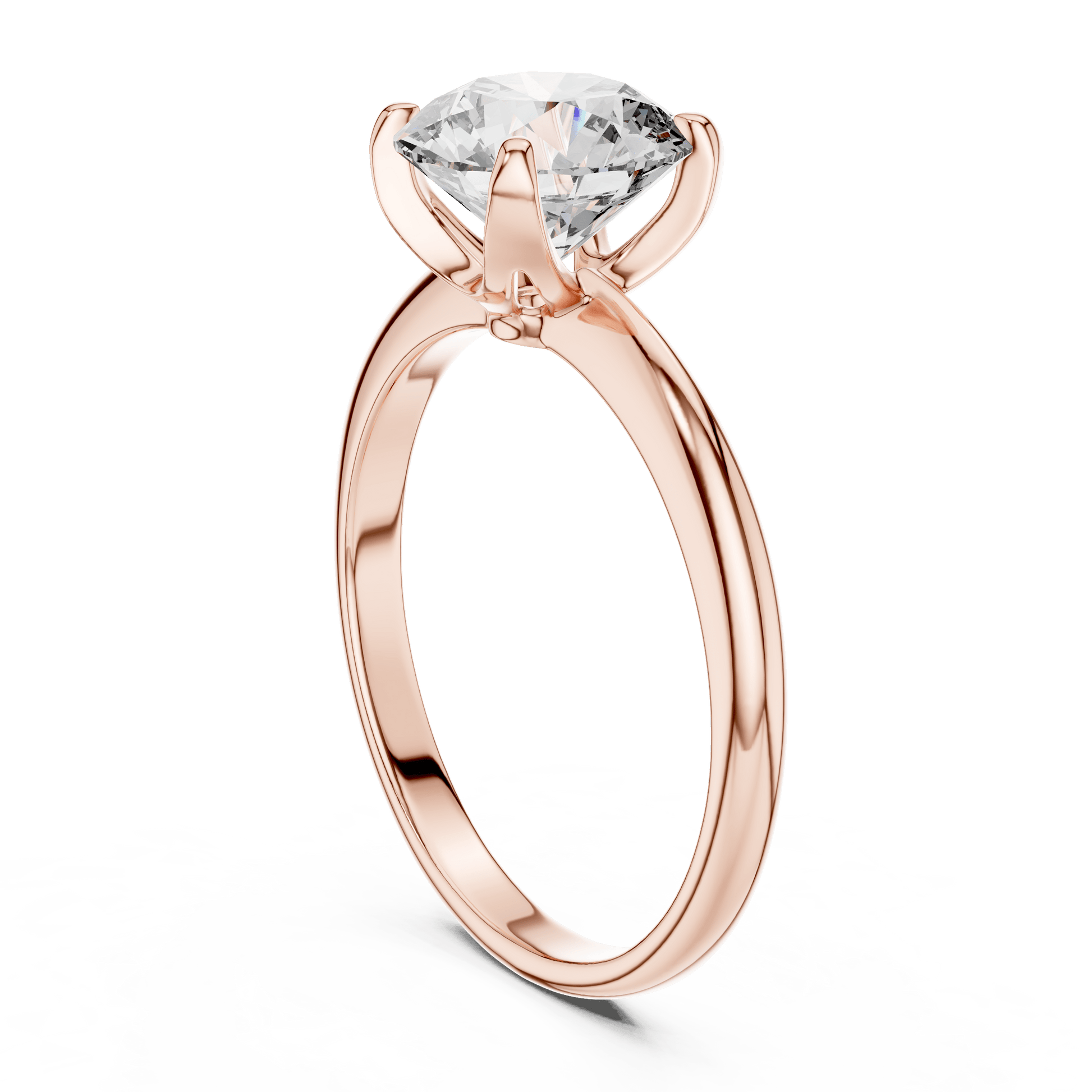 White gold engagement ring with large lab-grown diamond