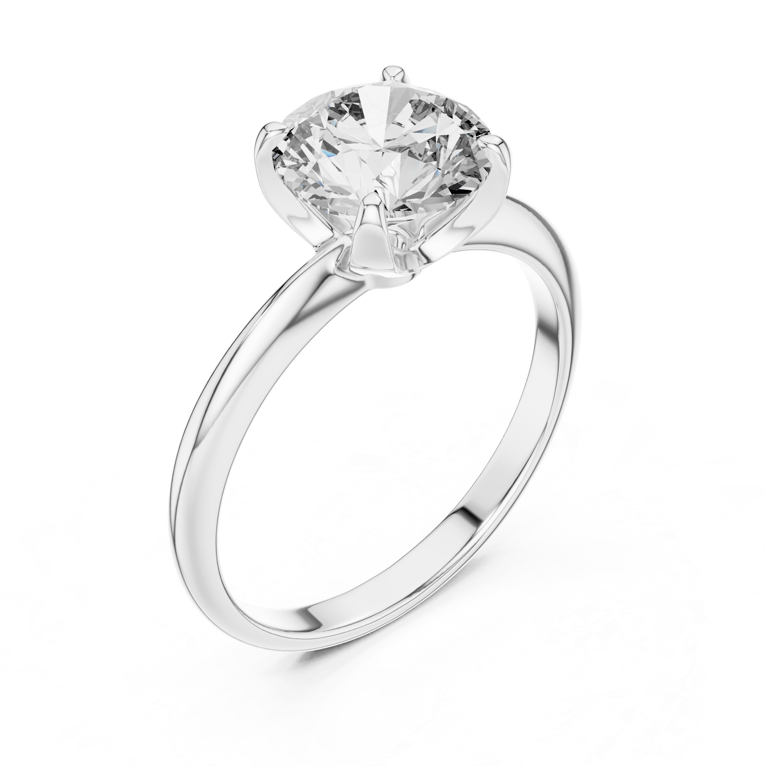 Lab grown diamond engagement ring with solitaire setting