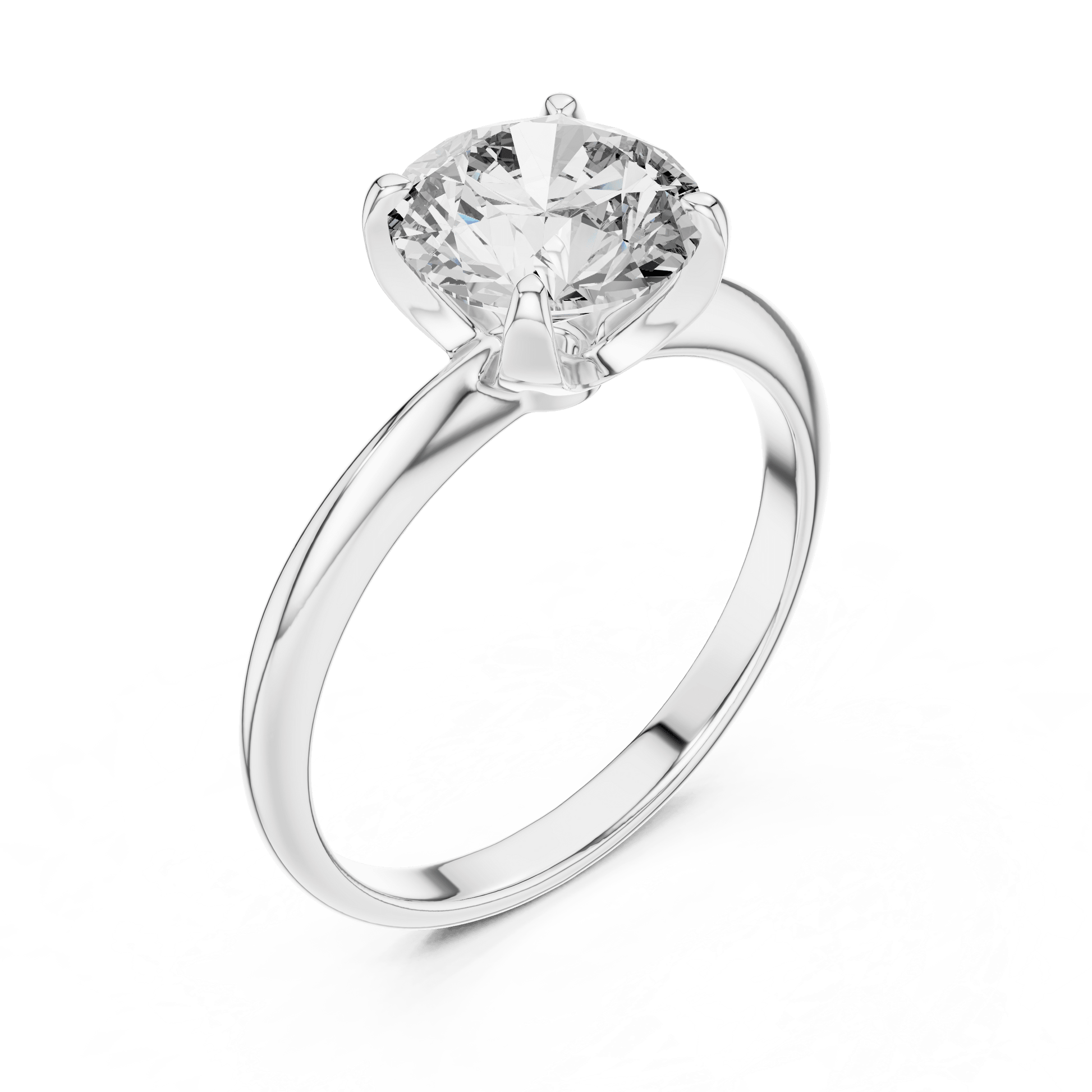 Lab grown diamond engagement ring with solitaire setting