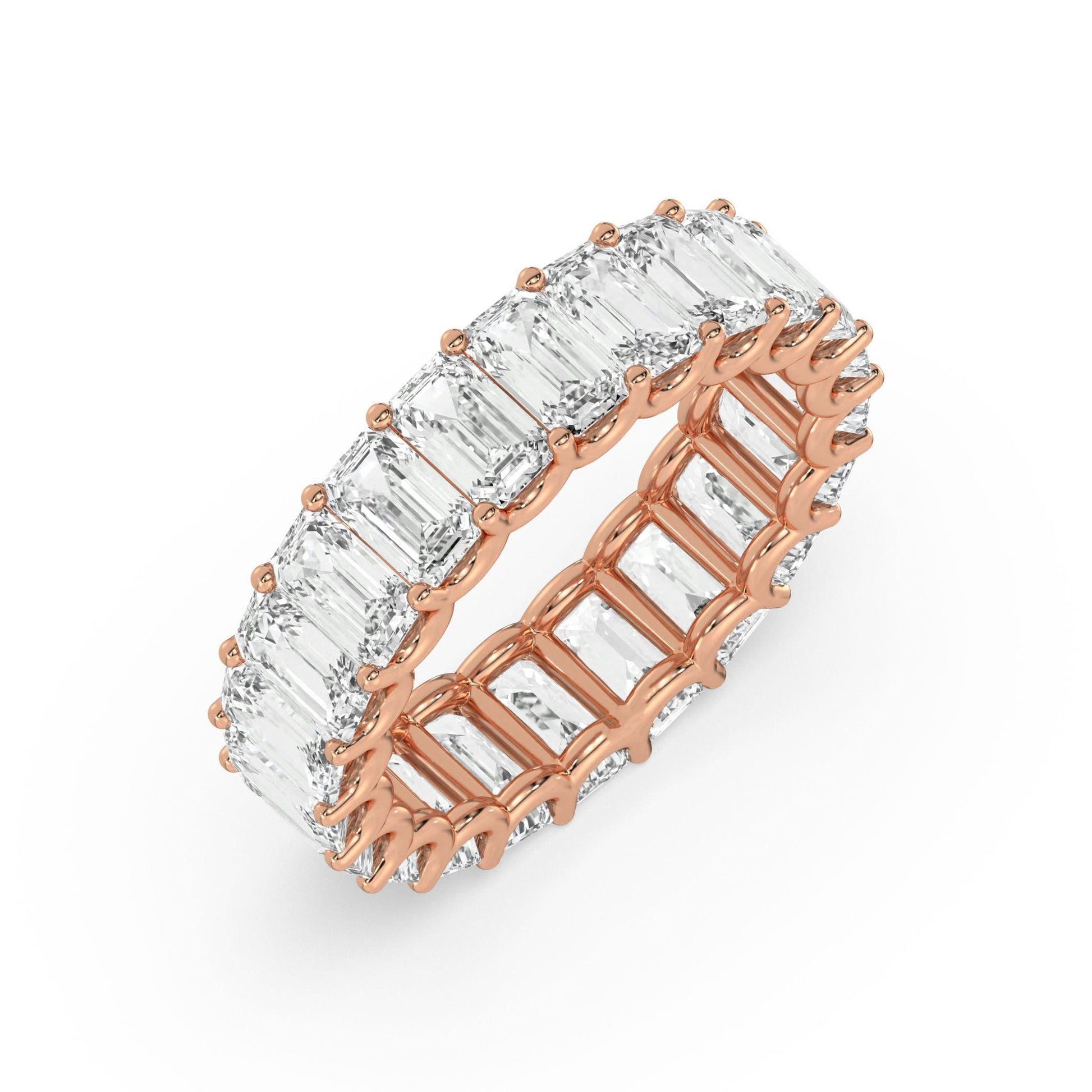 Emerald Cut Diamond Eternity Wedding Ring - Carat Elara