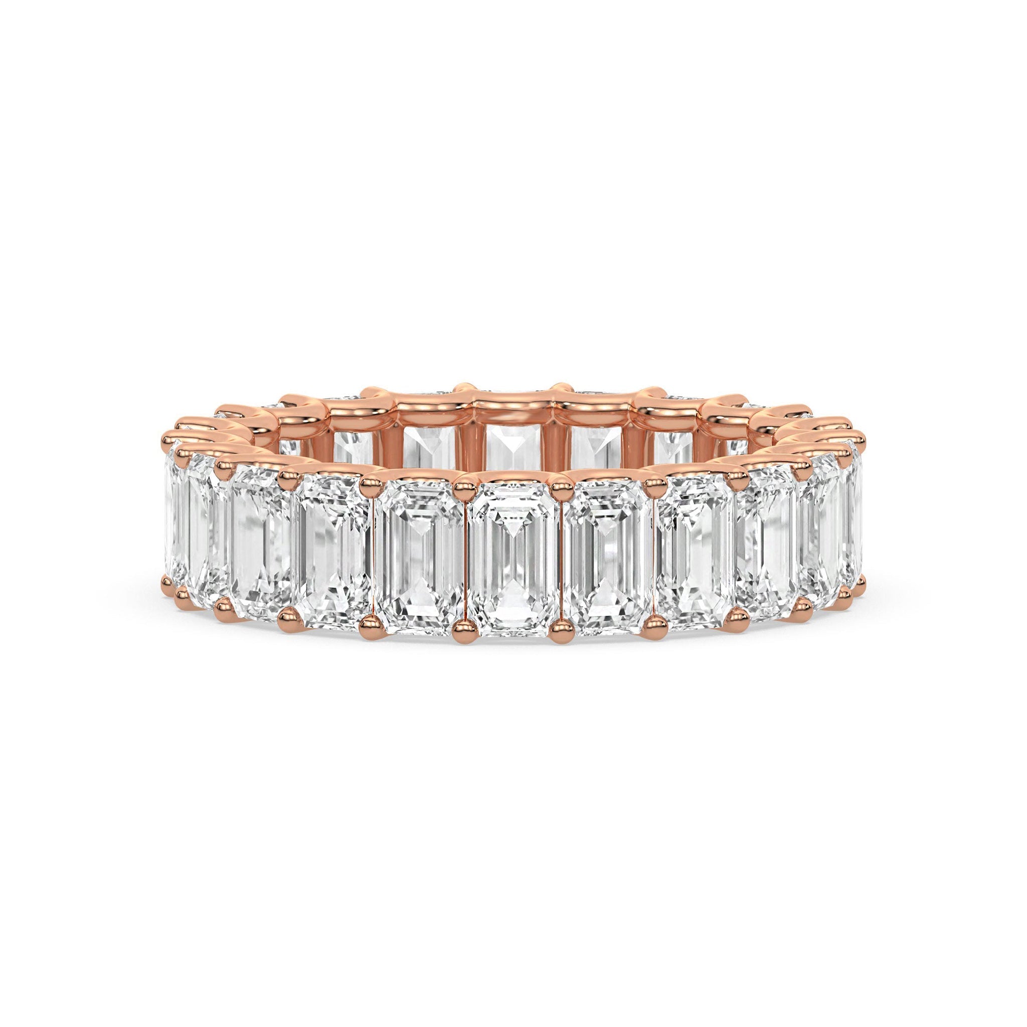 Emerald Cut Diamond Eternity Wedding Ring - Carat Elara