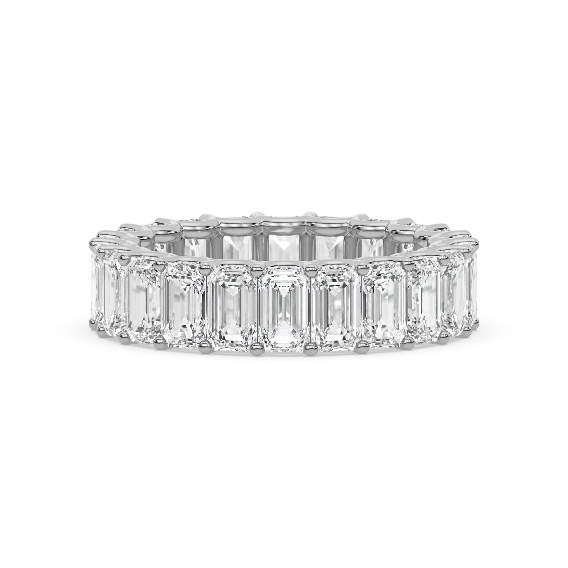 Emerald Cut Diamond Eternity Wedding Ring - Carat Elara