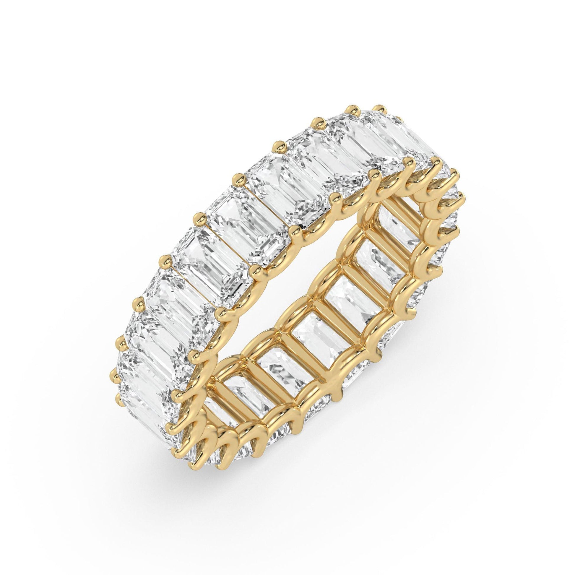 Emerald Cut Diamond Eternity Wedding Ring - Carat Elara