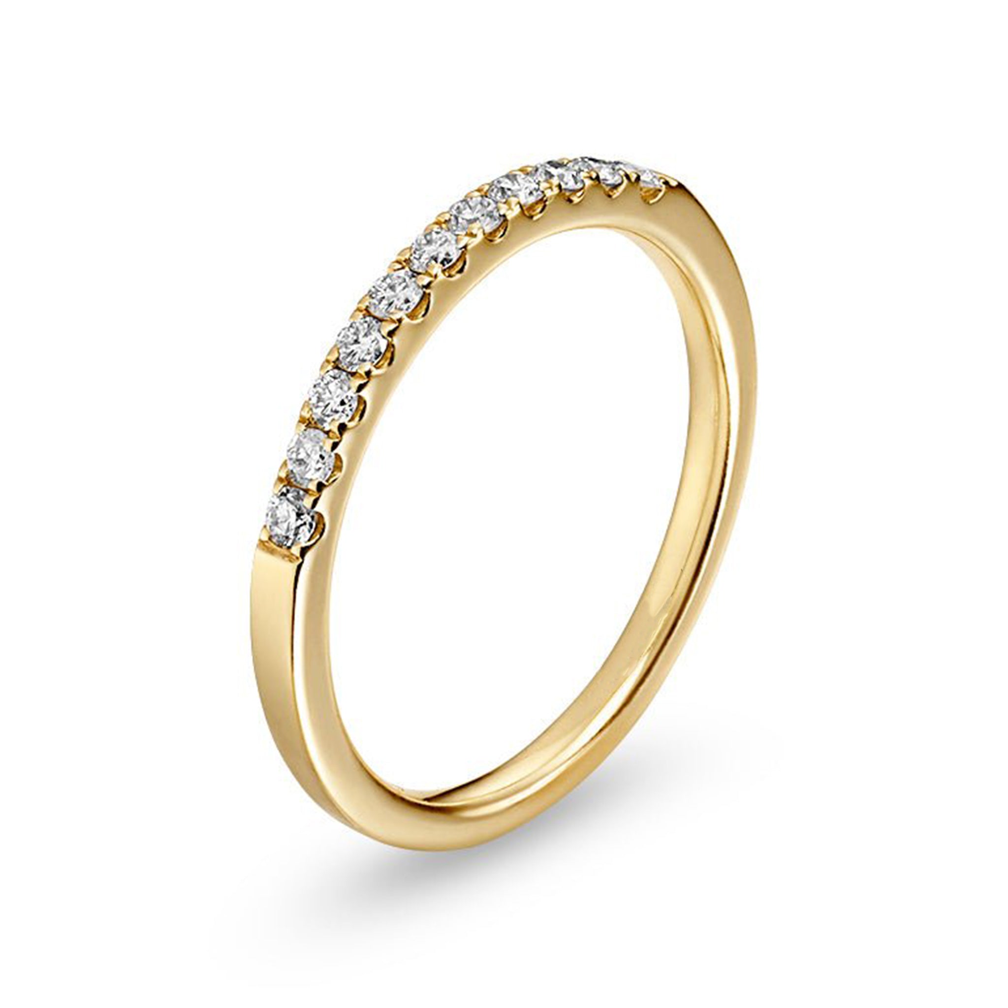 Pave Set Eleven Stone Round Wedding Ring - Carat Elara