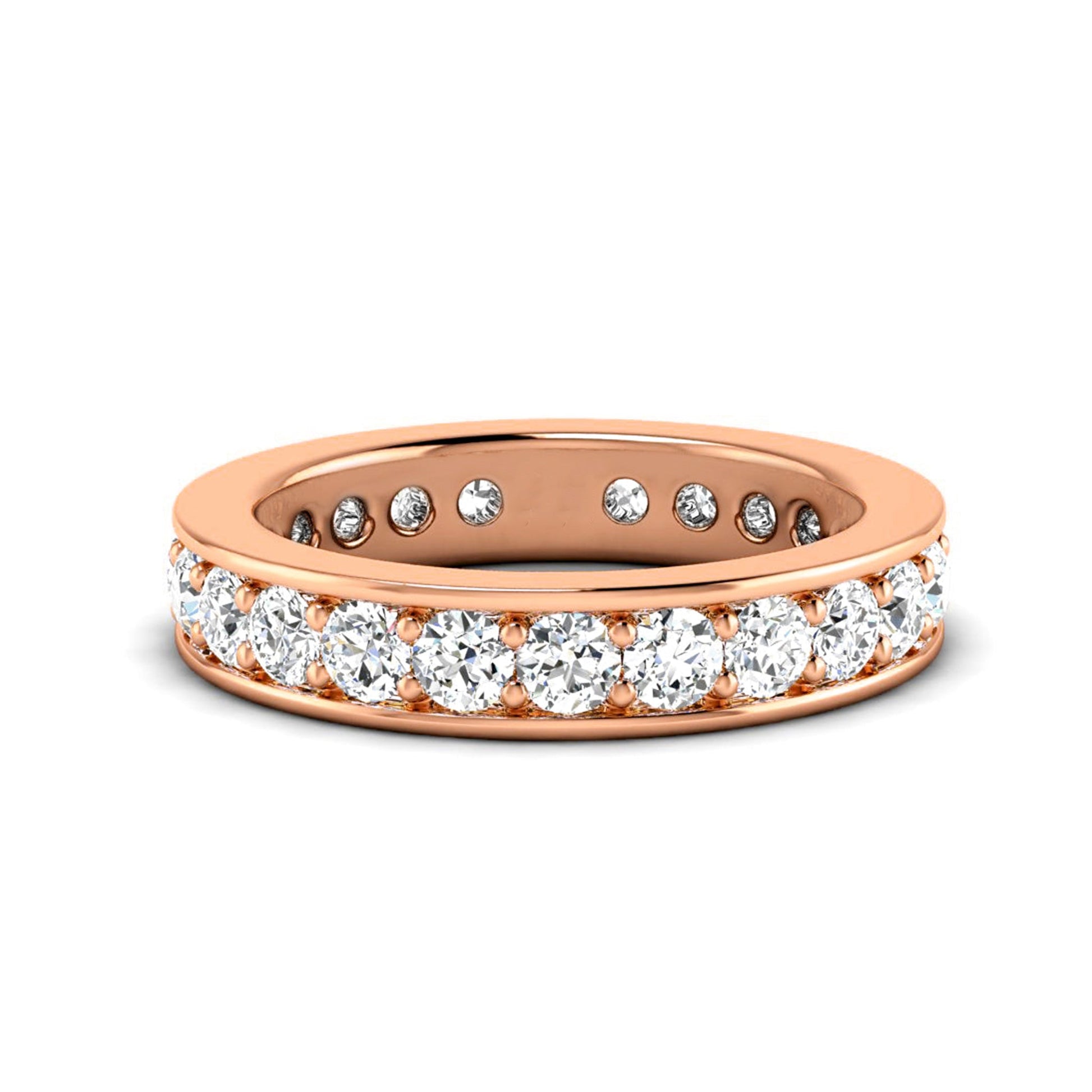 Channel Set Round Mens Diamond Wedding Band - Carat Elara
