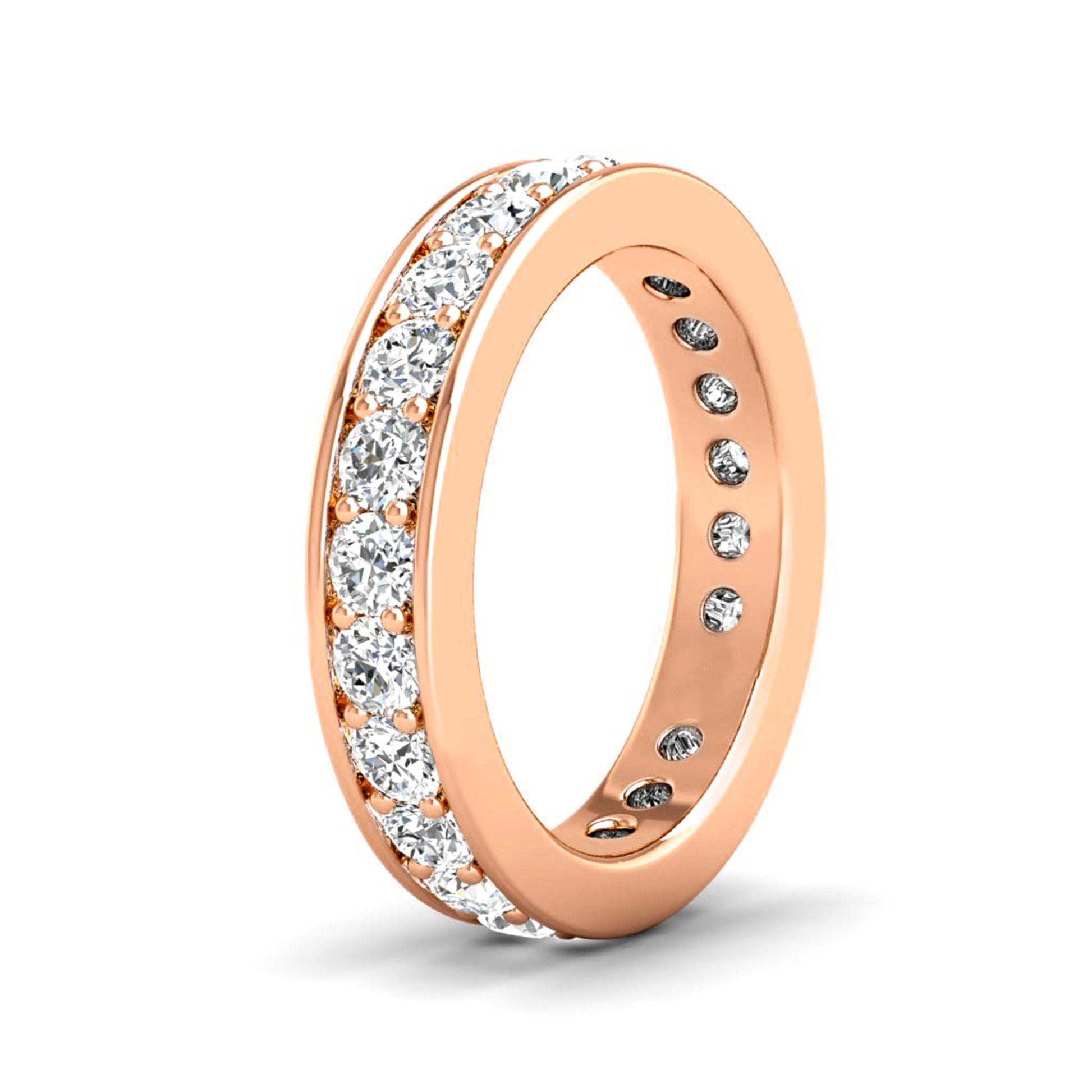 Channel Set Round Mens Diamond Wedding Band - Carat Elara