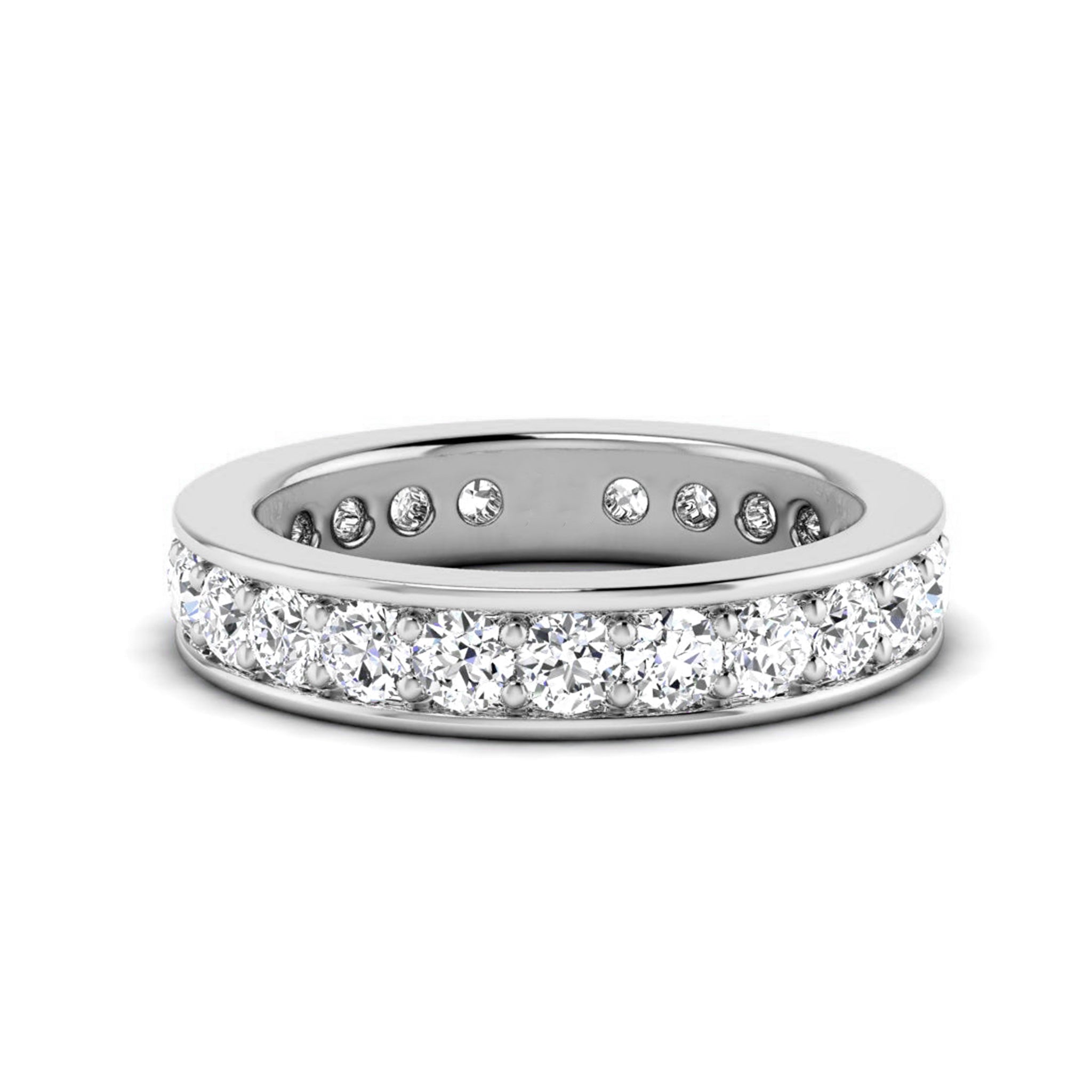 Channel Set Round Mens Diamond Wedding Band - Carat Elara