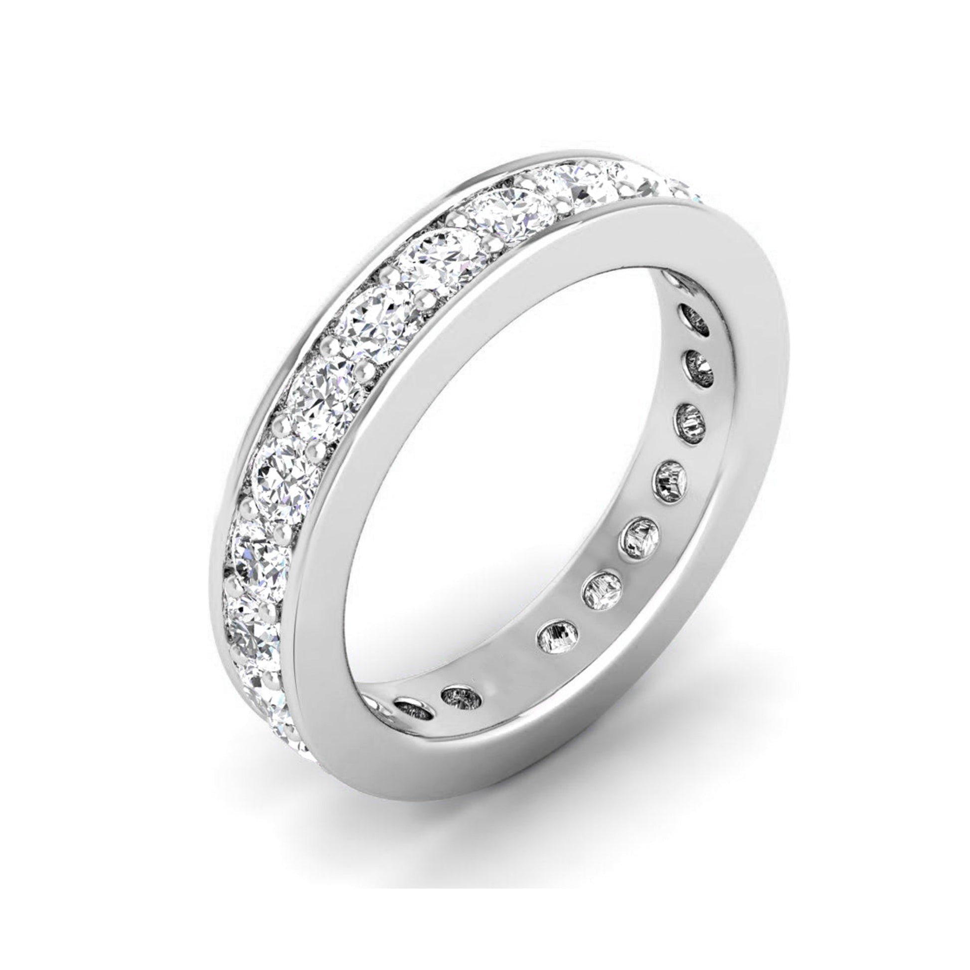 Channel Set Round Mens Diamond Wedding Band - Carat Elara