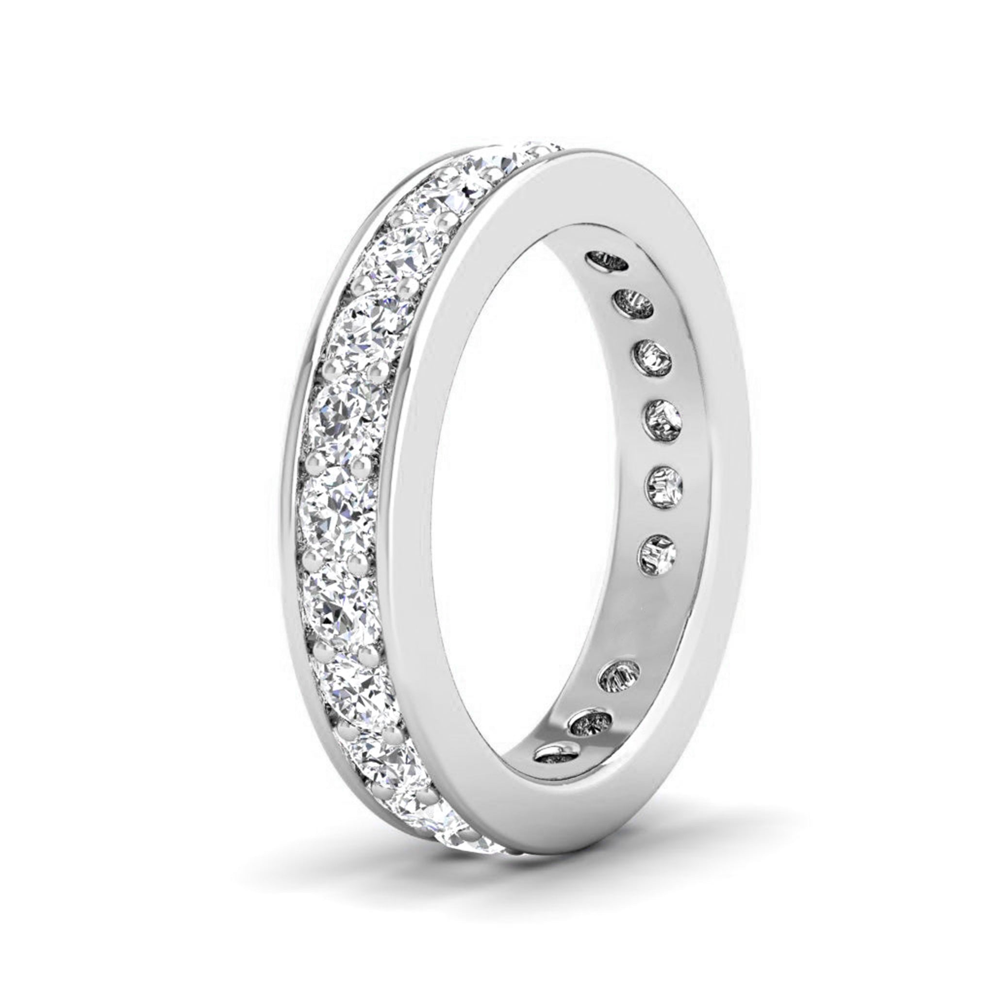 Channel Set Round Mens Diamond Wedding Band - Carat Elara