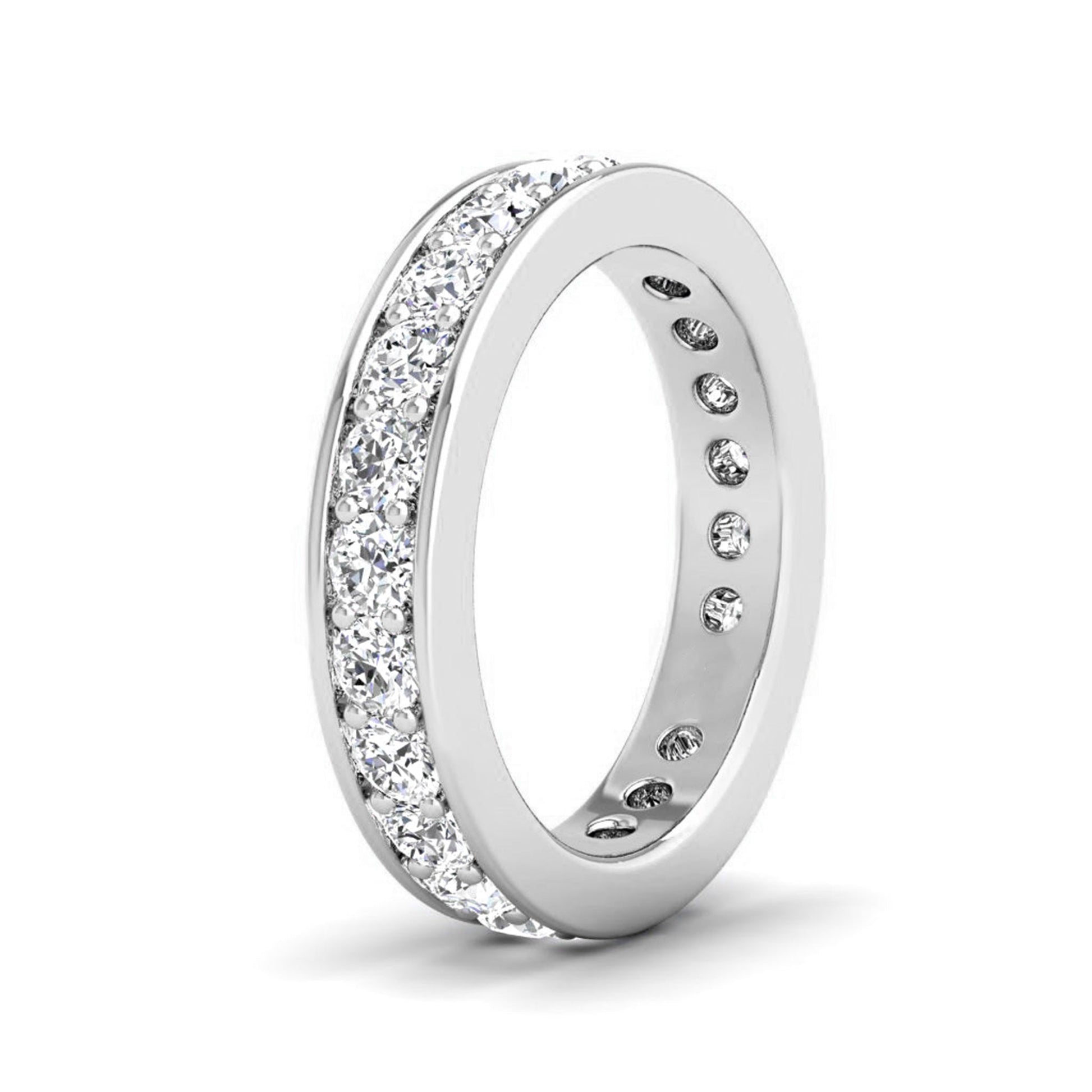 Channel Set Round Mens Diamond Wedding Band - Carat Elara