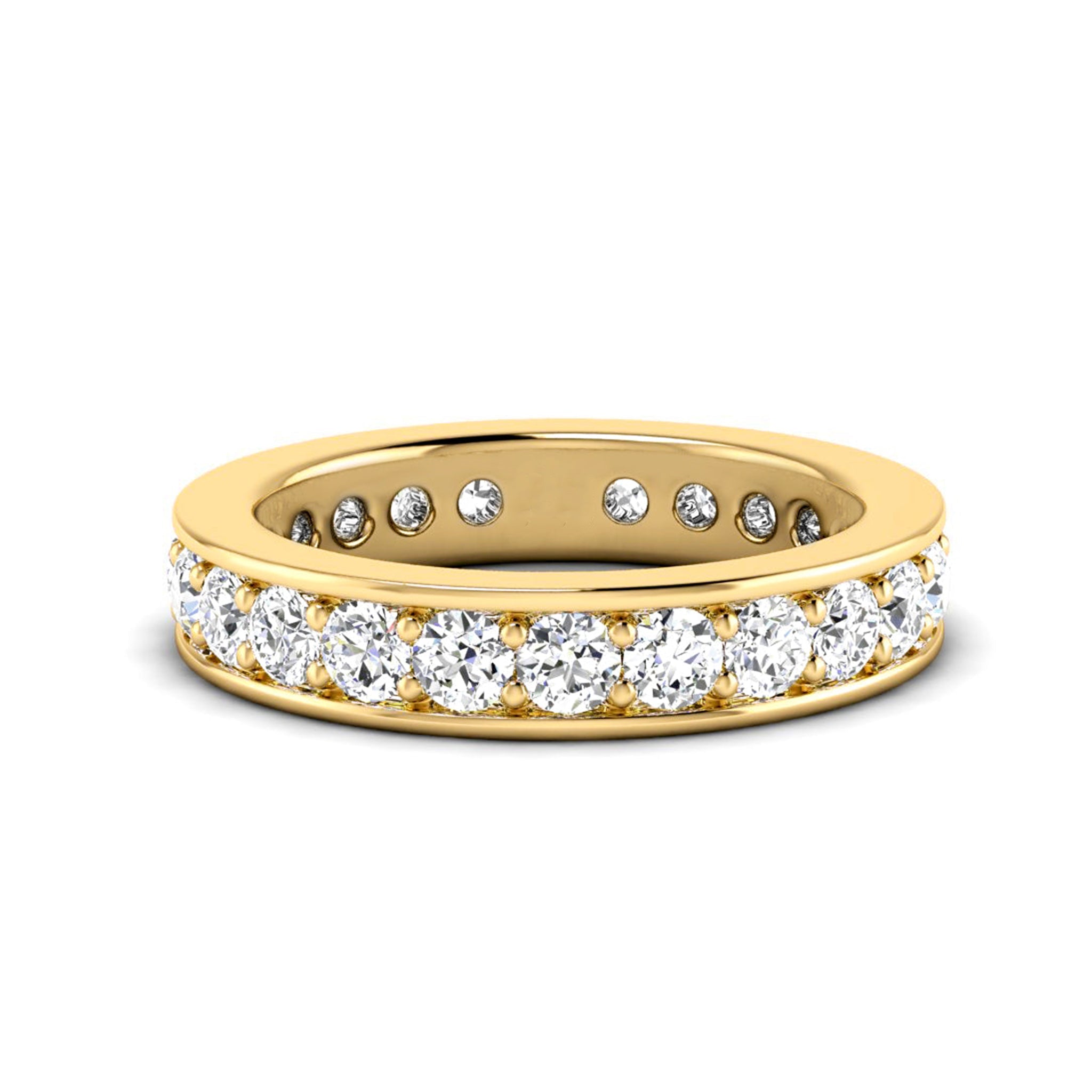 Channel Set Round Mens Diamond Wedding Band - Carat Elara