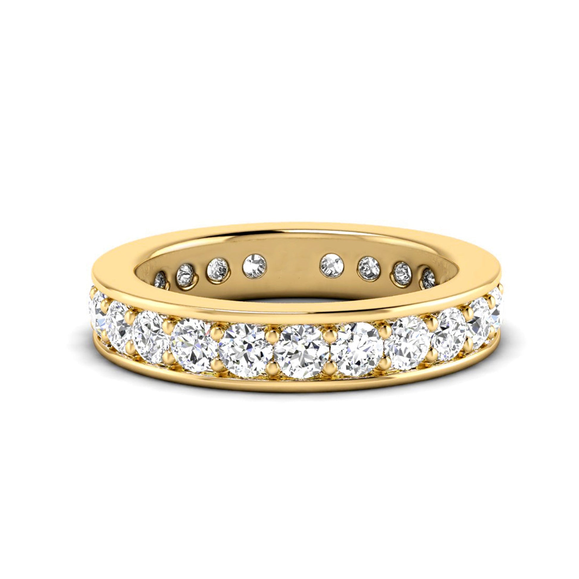 Channel Set Round Mens Diamond Wedding Band - Carat Elara