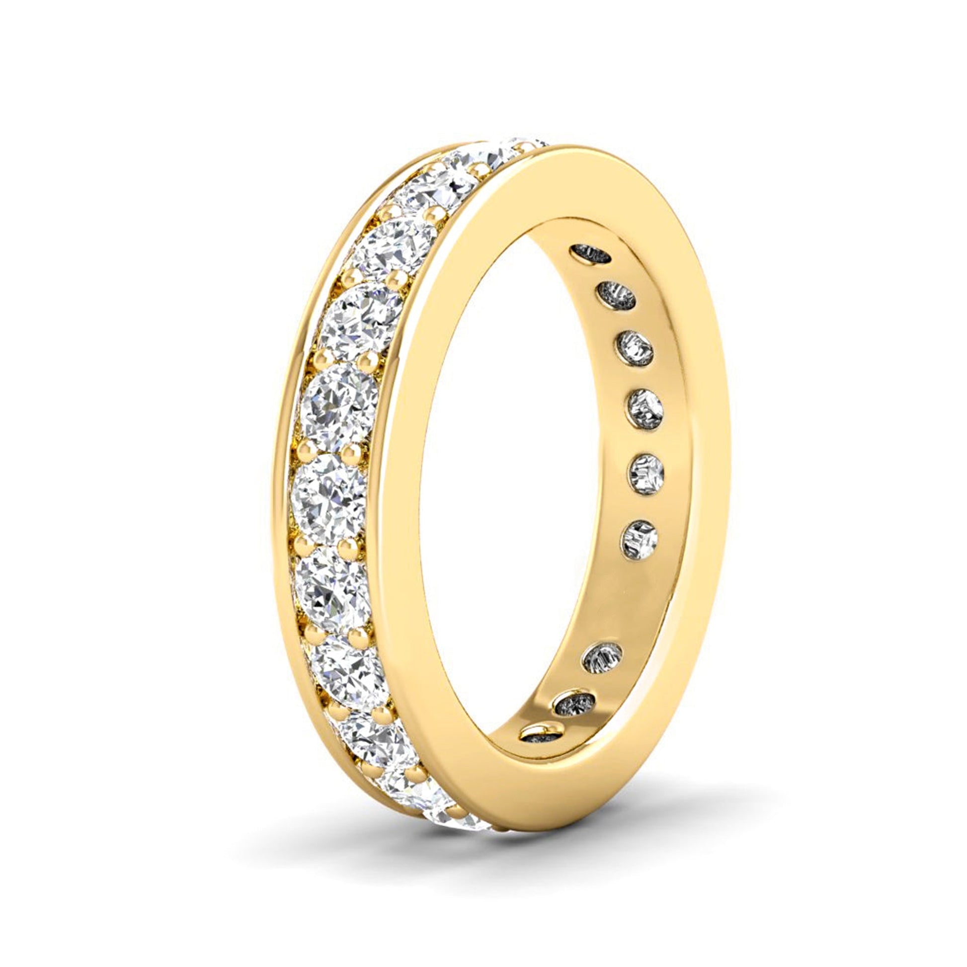 Channel Set Round Mens Diamond Wedding Band - Carat Elara