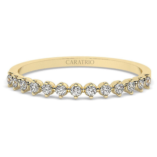 Delicate Round Half Eternity Moissanite Band