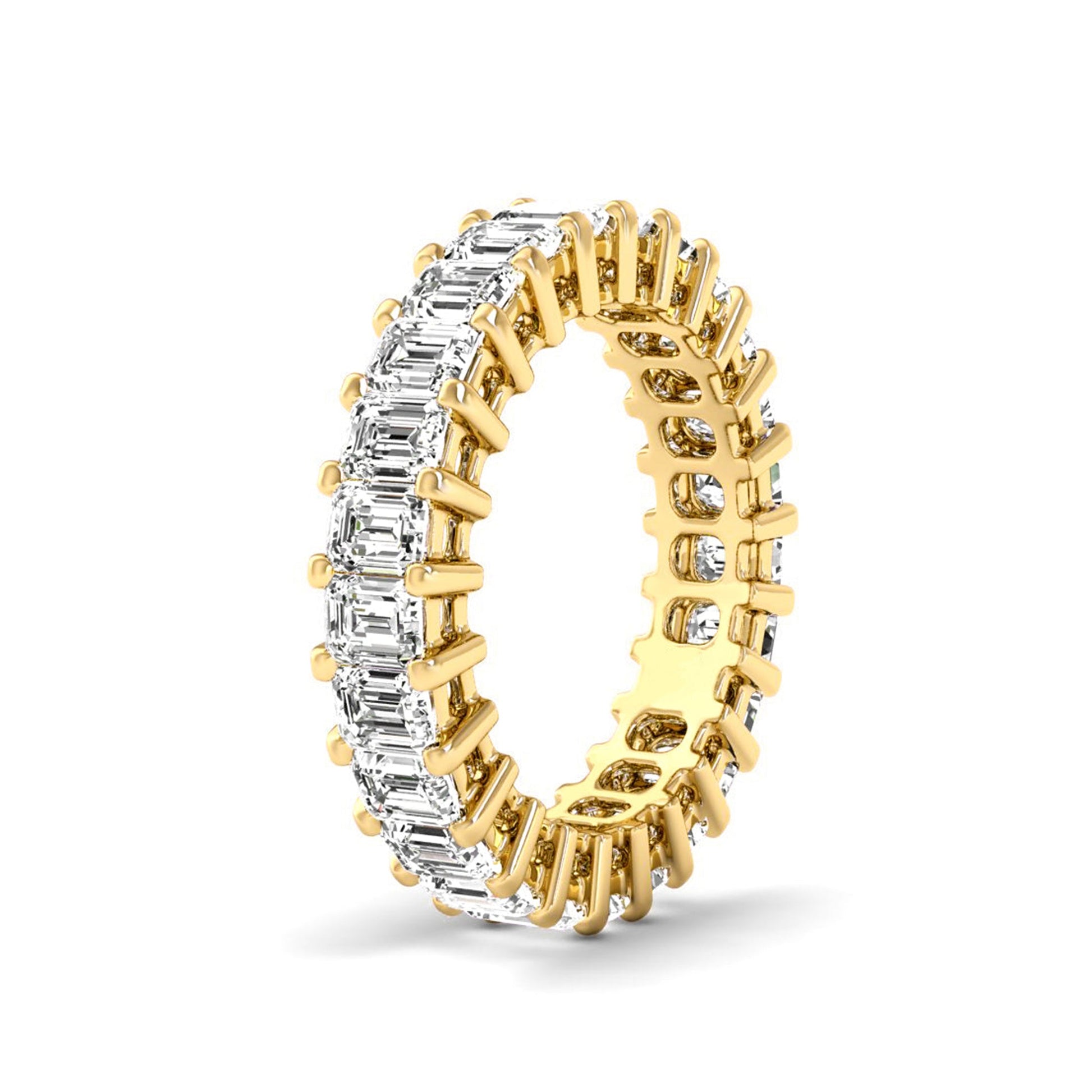 Emerald Cut Moissanite Eternity Band - Carat Elara