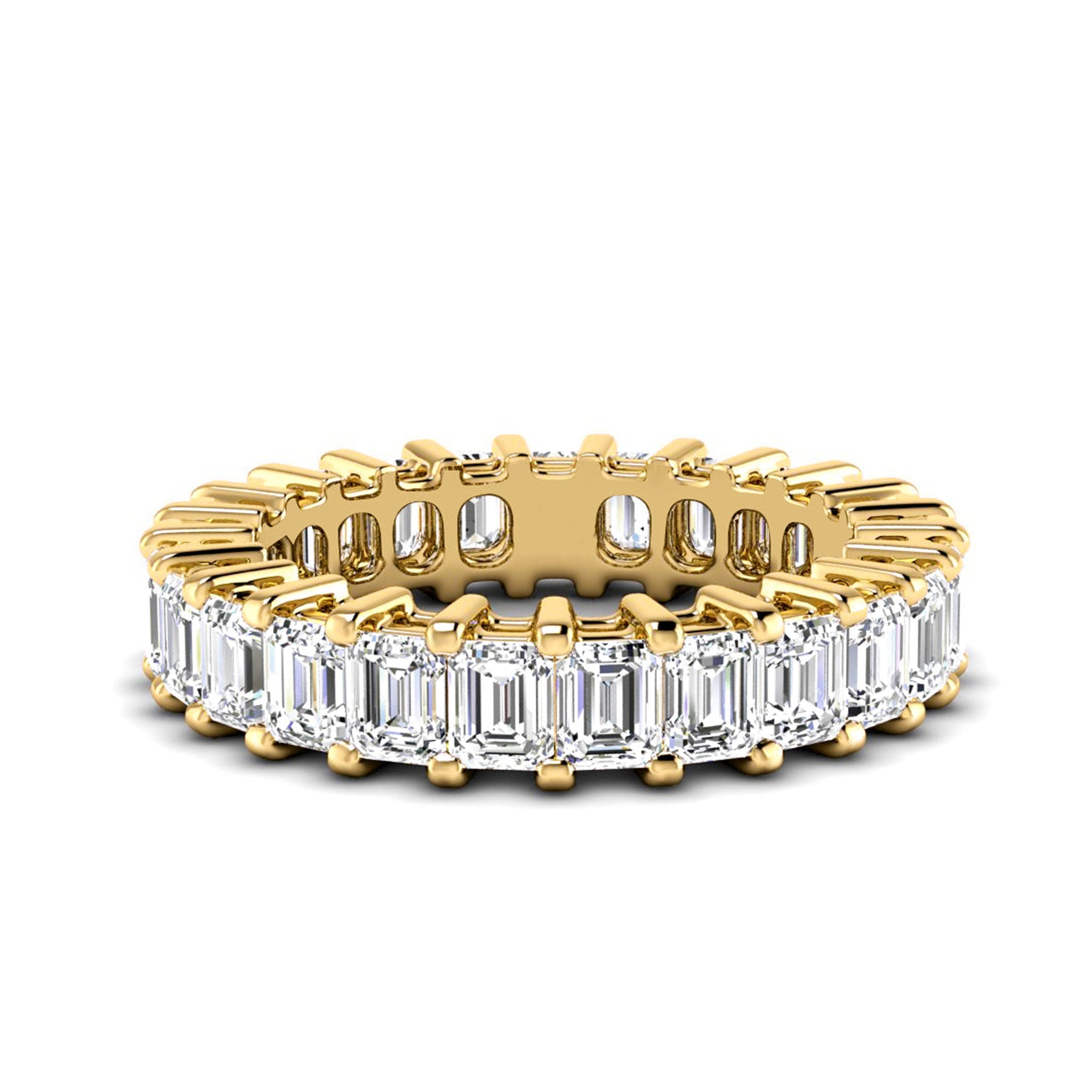 Emerald Cut Moissanite Eternity Band - Carat Elara