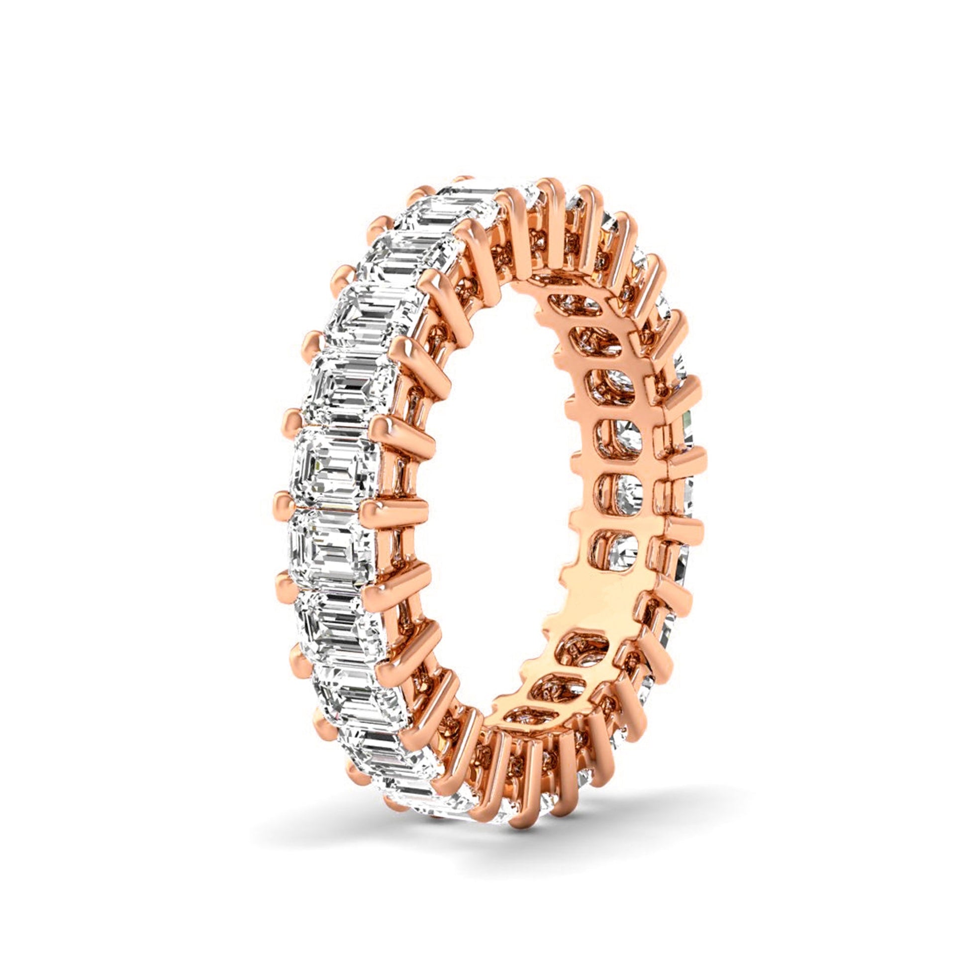 Emerald Cut Moissanite Eternity Band - Carat Elara