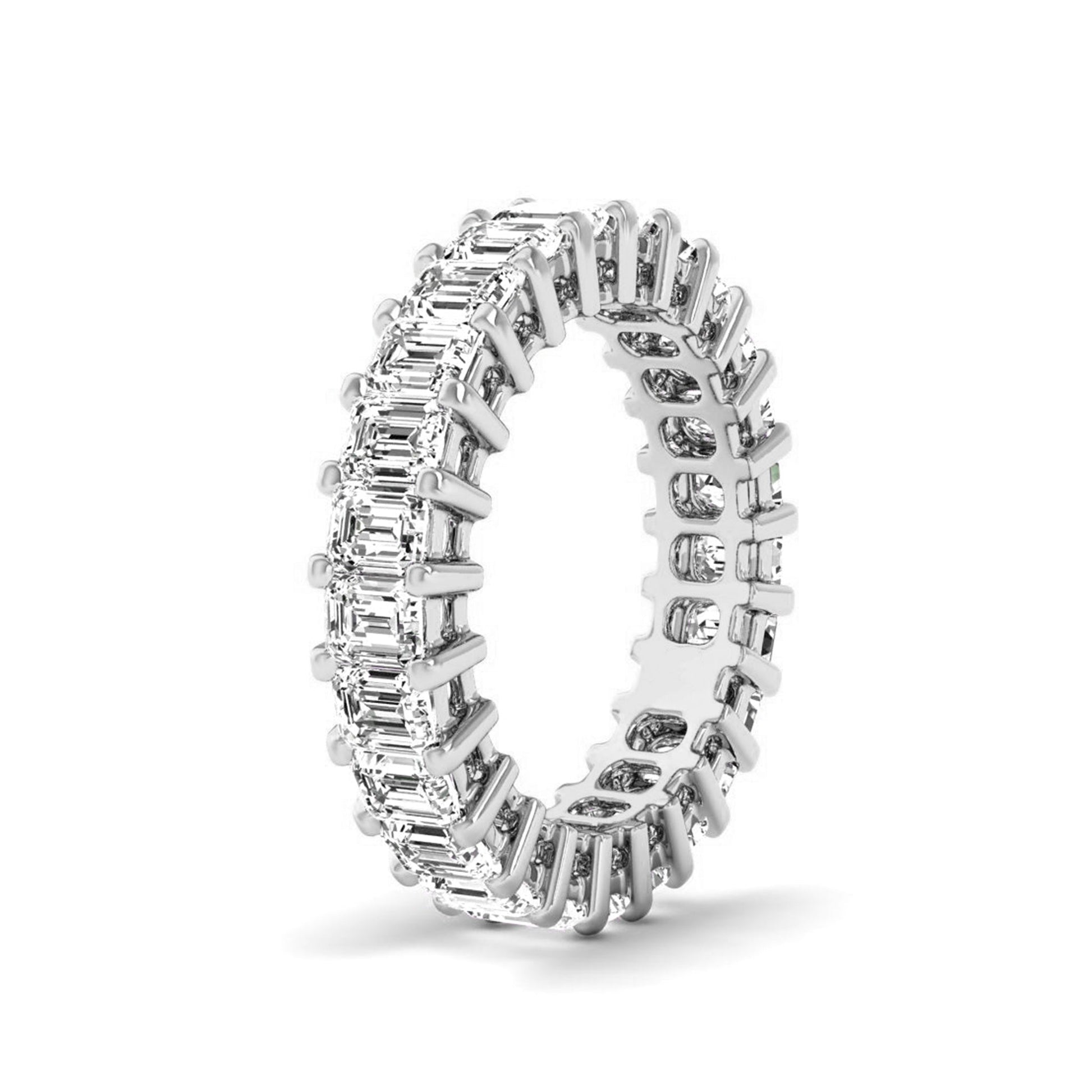 Emerald Cut Moissanite Eternity Band - Carat Elara
