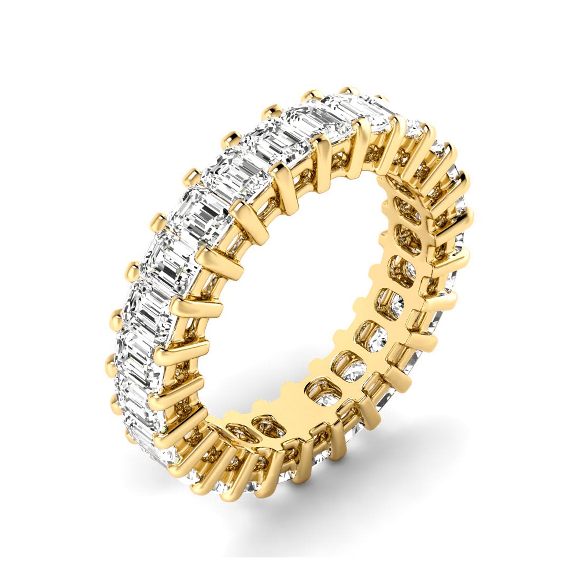 Emerald Cut Moissanite Eternity Band - Carat Elara