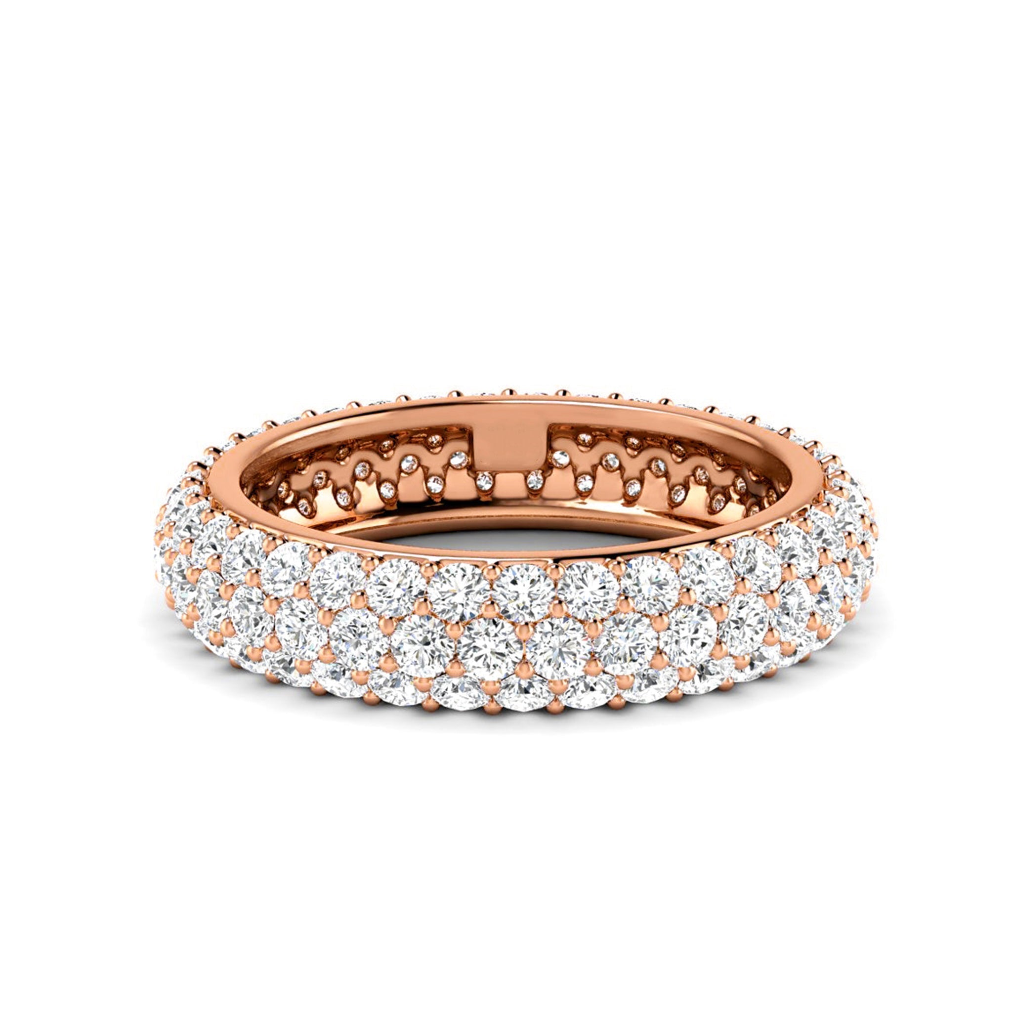 Round Pave Full Eternity Mens Diamond Band - Carat Elara