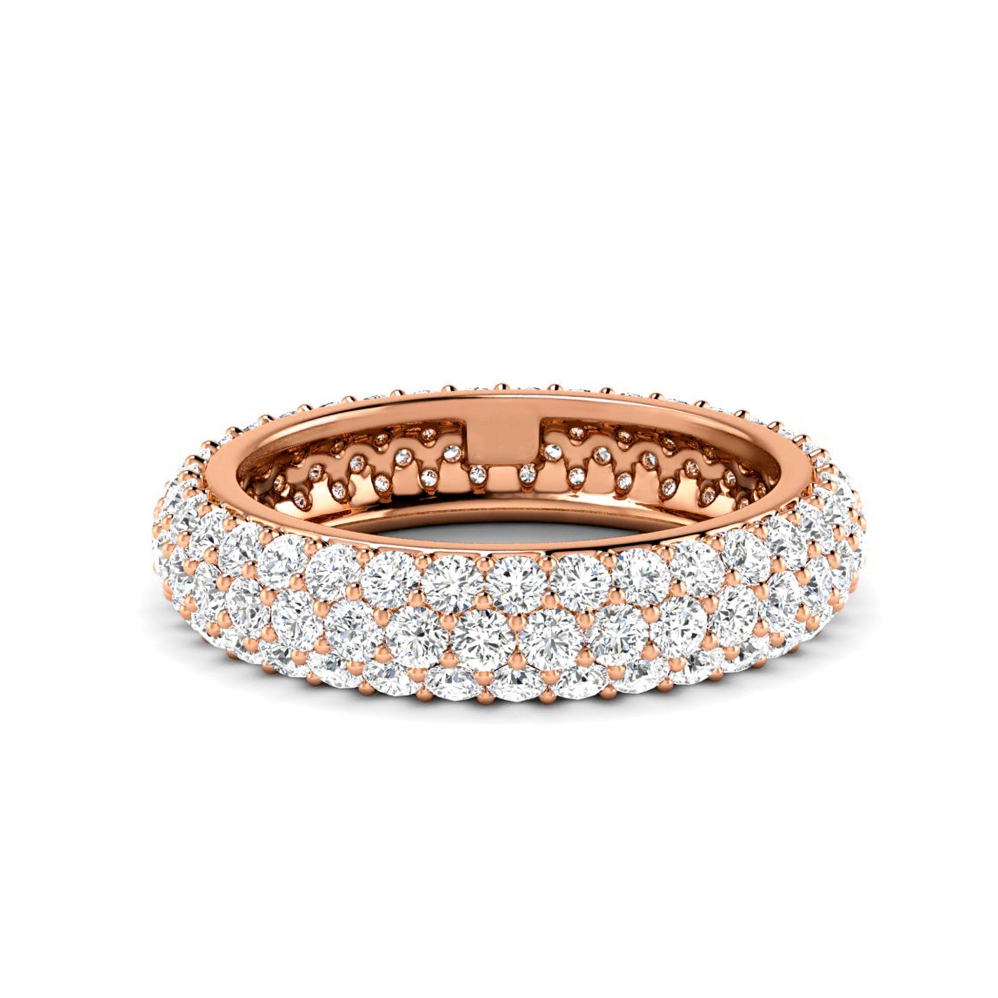 Round Pave Full Eternity Mens Diamond Band - Carat Elara