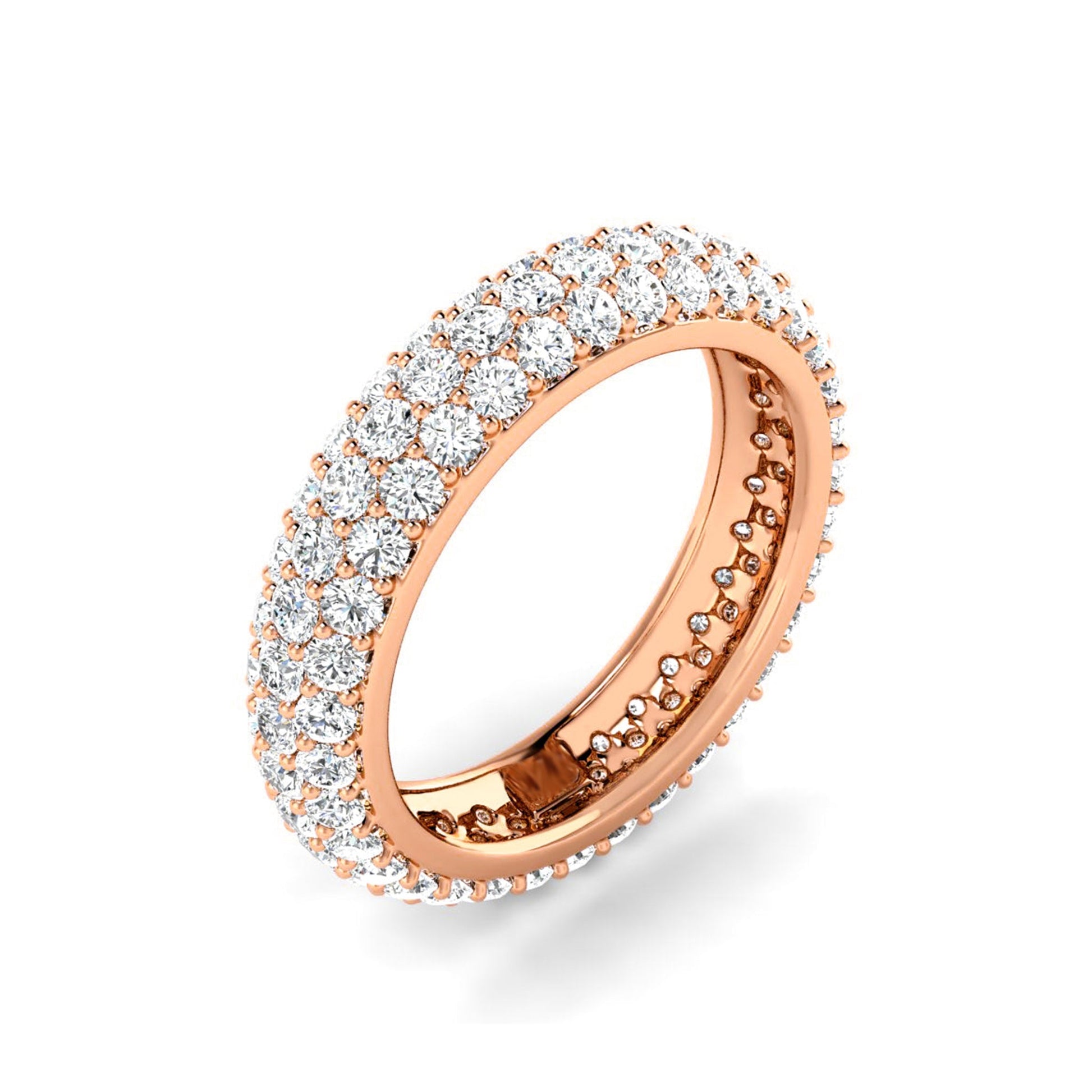Round Pave Full Eternity Mens Diamond Band - Carat Elara