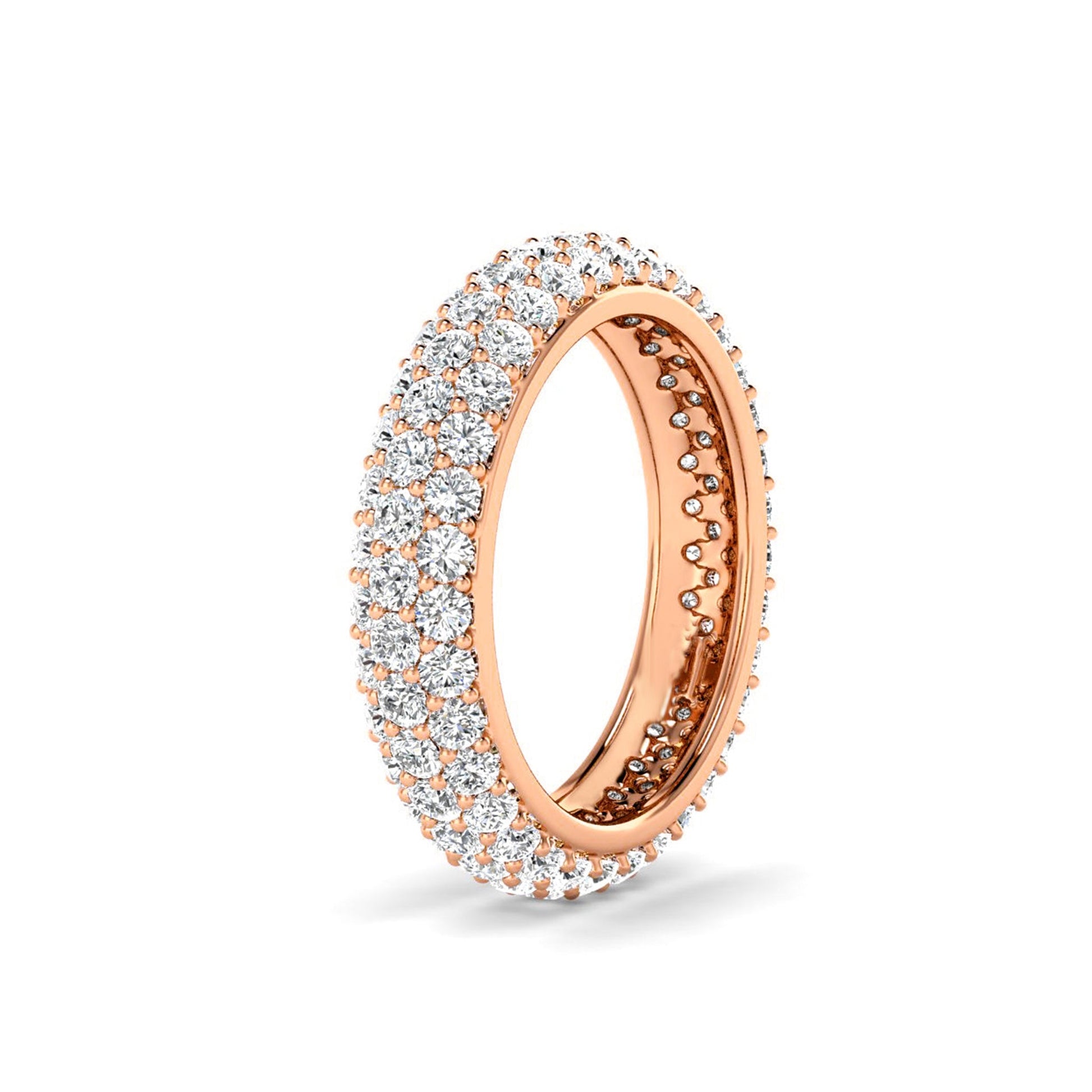 Round Pave Full Eternity Mens Diamond Band - Carat Elara