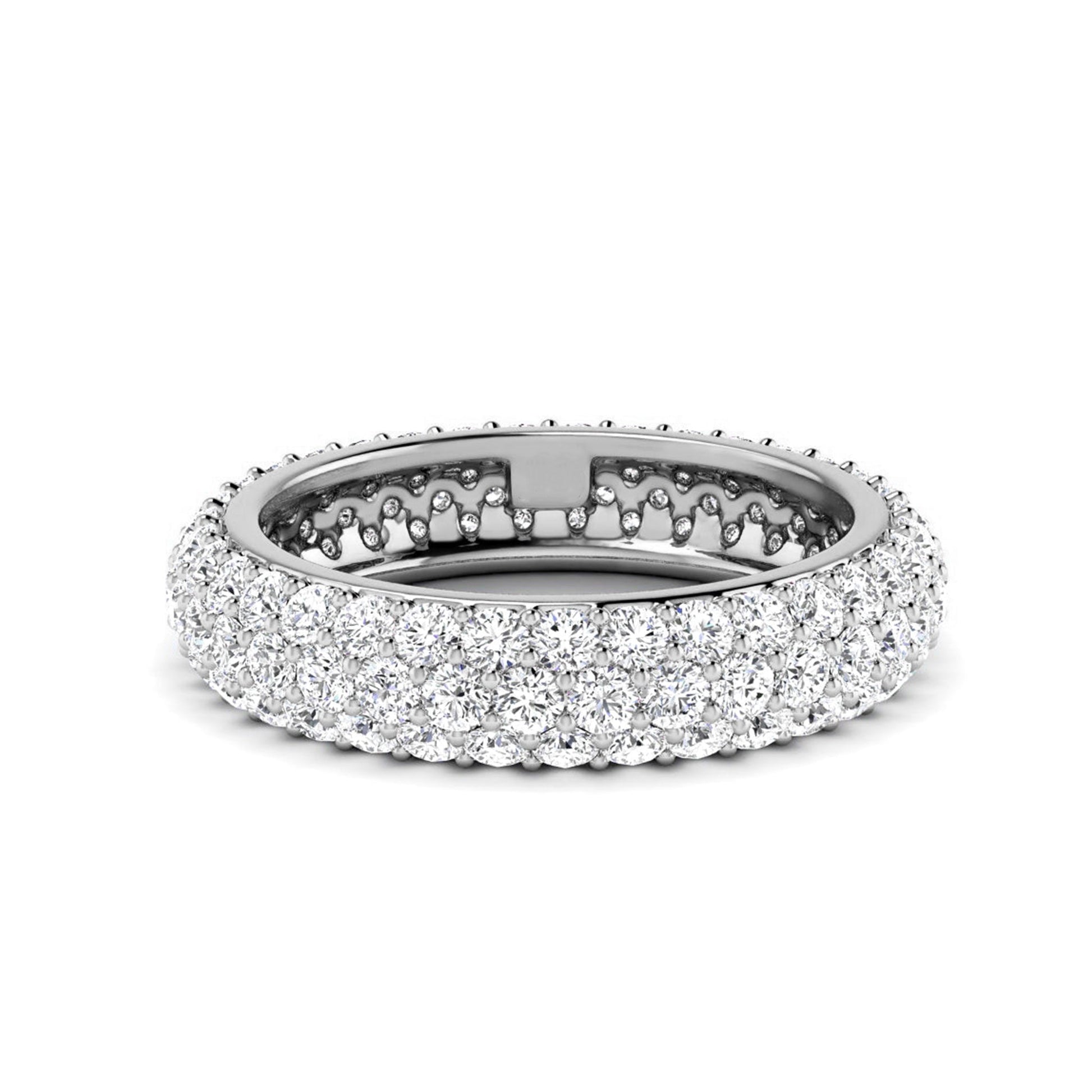 Round Pave Full Eternity Mens Diamond Band - Carat Elara