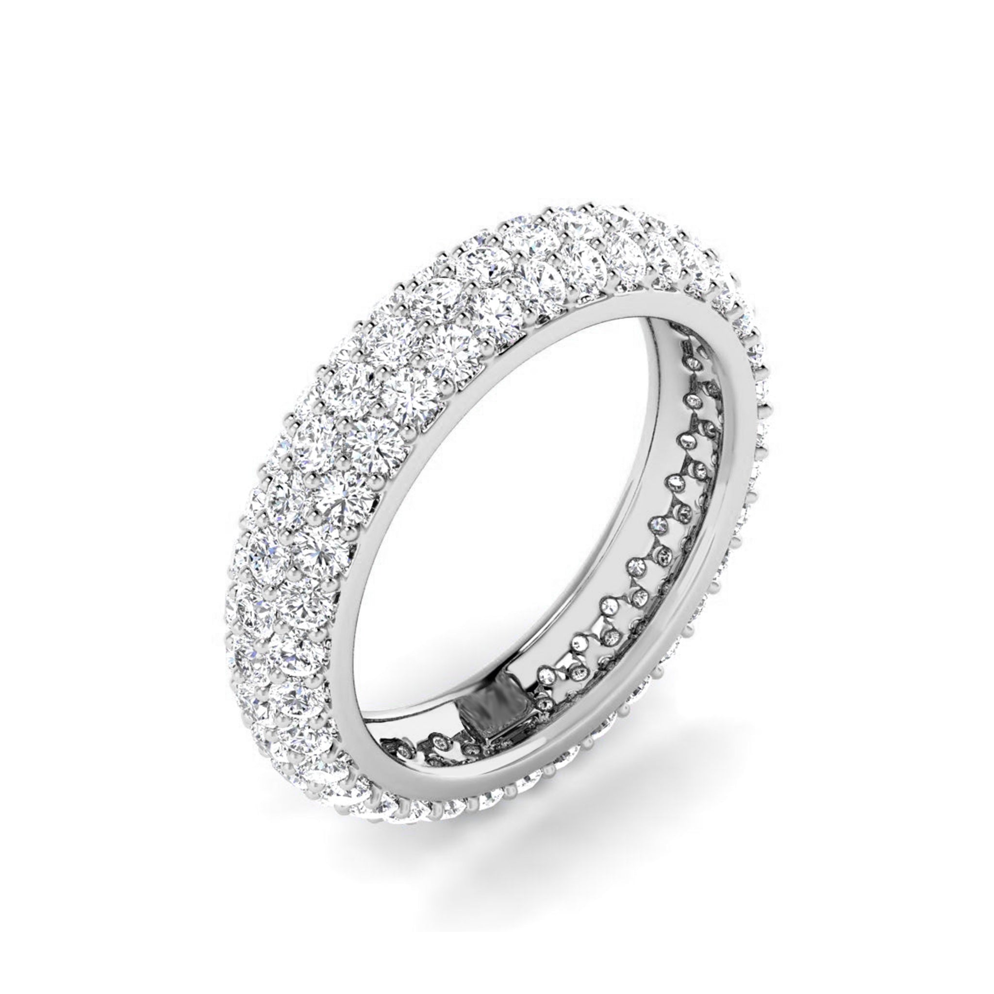 Round Pave Full Eternity Mens Diamond Band - Carat Elara