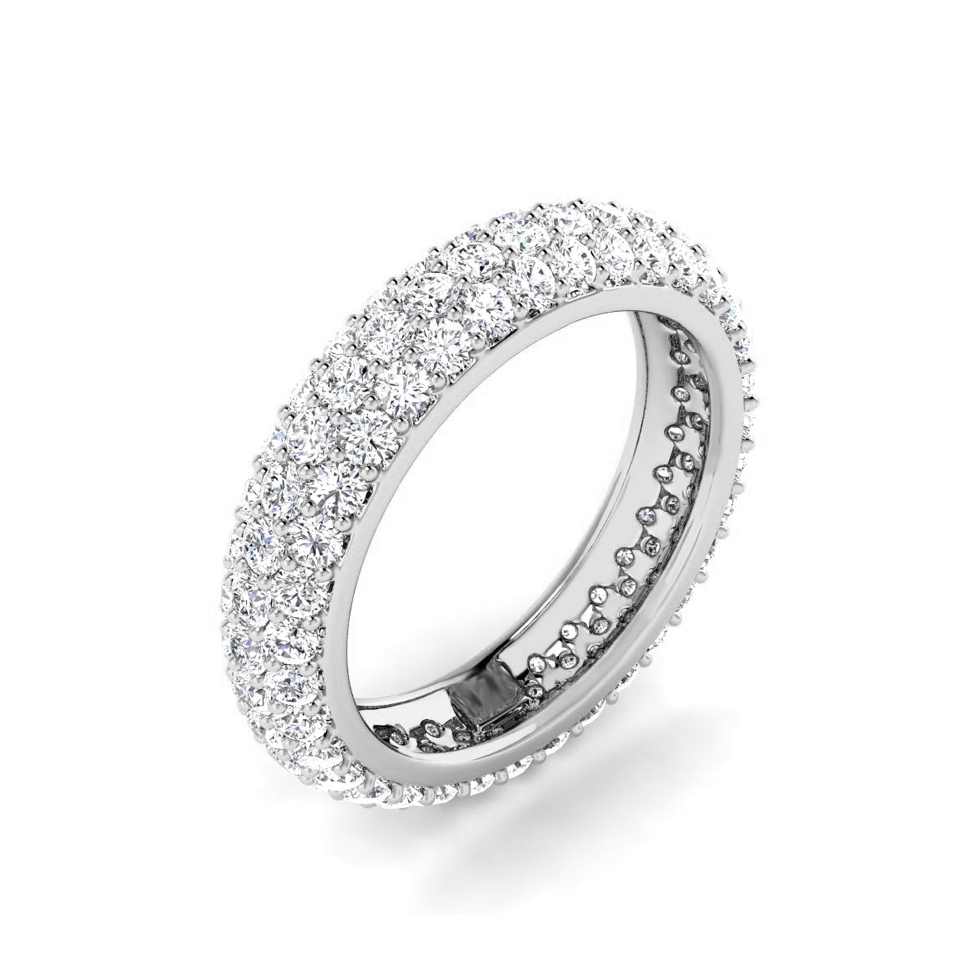 Round Pave Full Eternity Mens Diamond Band - Carat Elara