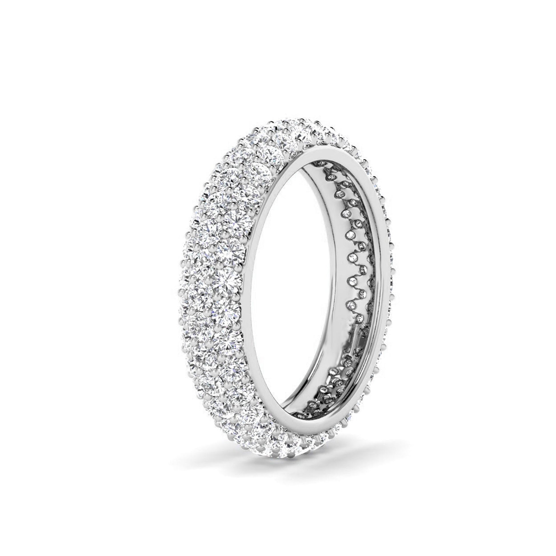 Round Pave Full Eternity Mens Diamond Band - Carat Elara