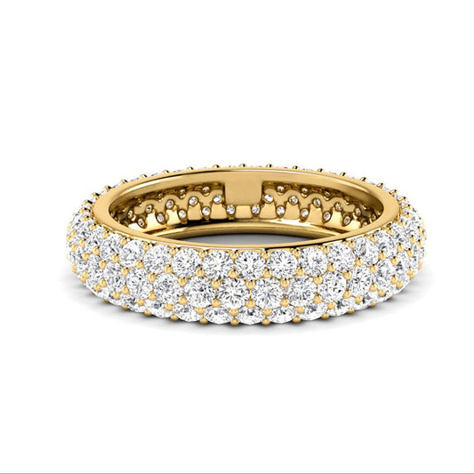 Round Pave Full Eternity Mens Diamond Band - Carat Elara