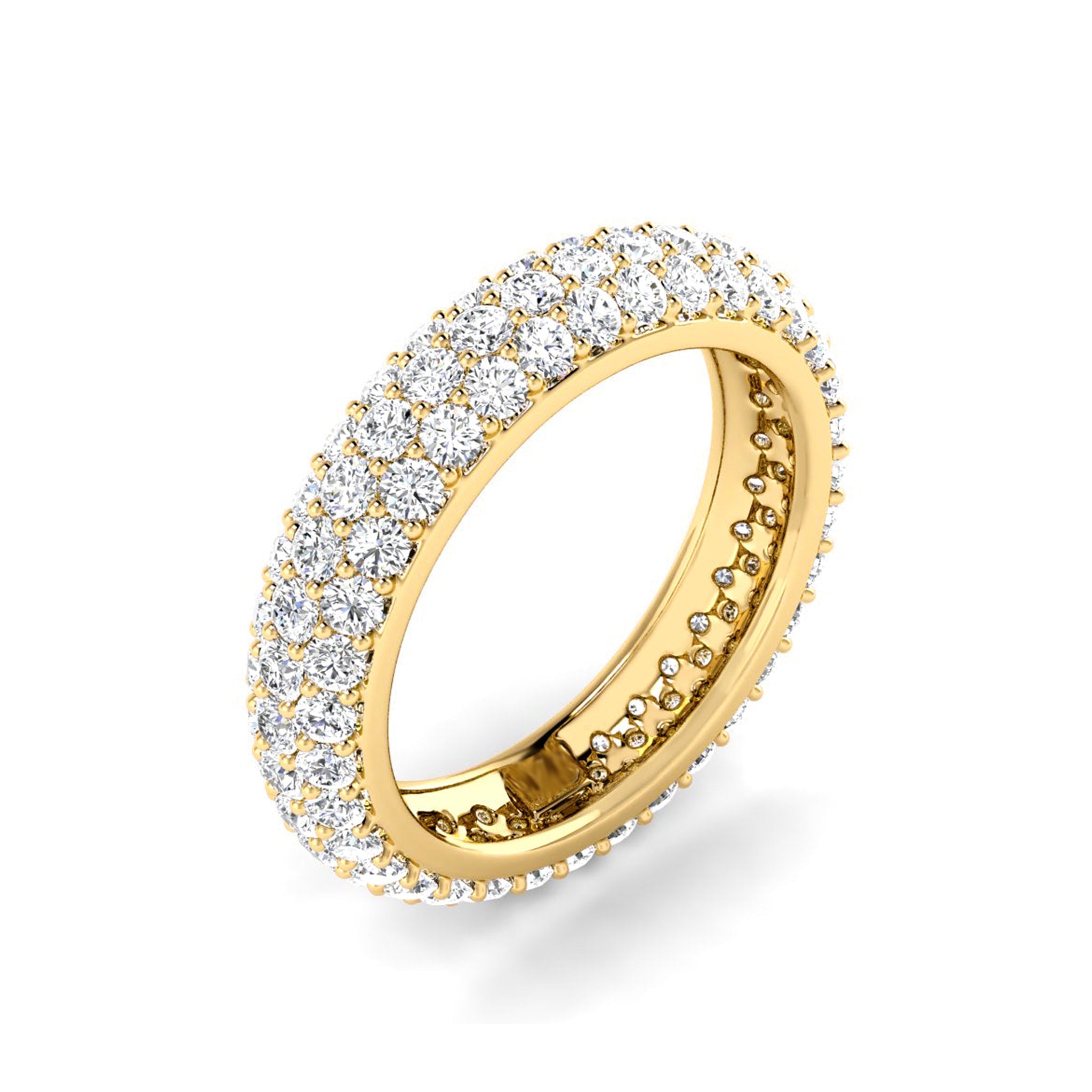 Round Pave Full Eternity Mens Diamond Band - Carat Elara