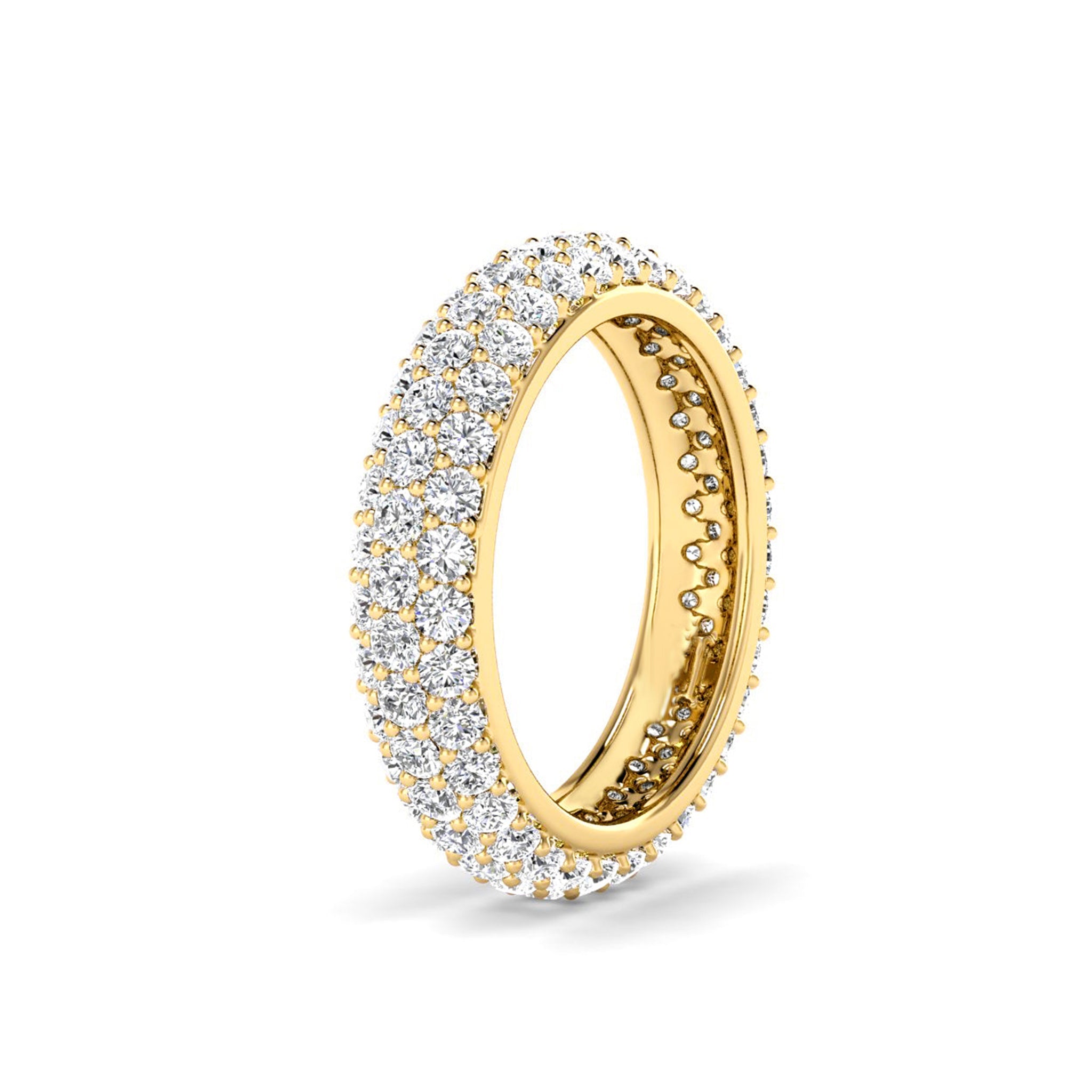 Round Pave Full Eternity Mens Diamond Band - Carat Elara