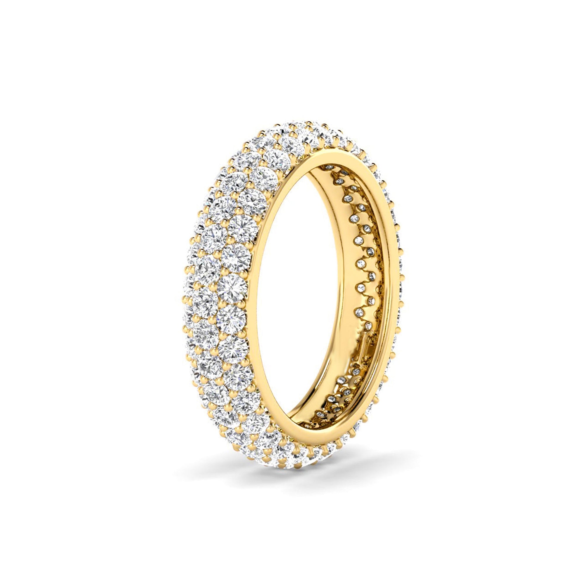 Round Pave Full Eternity Mens Diamond Band - Carat Elara